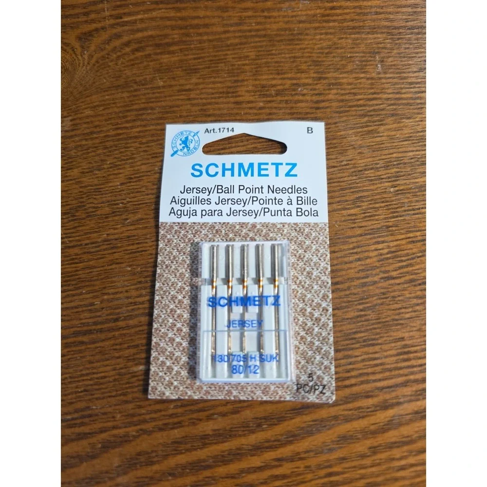 Jersey Ball Point Machine Needles Size 12/80 5/Pkg